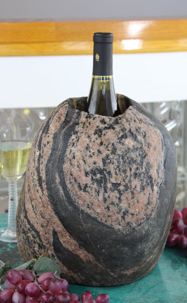 Oval shaped Granite stone wine chiller, 11